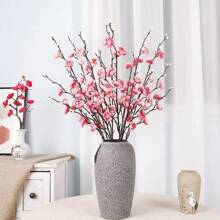 3/5/8/10/12/30 pièces Fleurs artificielles Prunier blanc Faux Wintersweet Tige longue Fleurs en plastique Décoration de maison, hôtel, bureau, mariage, fête, jardin Fleurs artificielles Remplisseur de vase en herbe artificielle Décoration d'intérieur