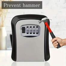Boîte à clé à cadenas à bascule pour usage extérieur, boîte de rangement pour clés en métal et plastique résistante à l'eau, avec accès par combinaison à 4 chiffres réinitialisable. Cache-clé ultra-sécurisé avec couvercle de protection. Boîte à mot de passe grande capacité améliorée, parfaite pour les clés de maison/voiture, cartes d'identité. Idéale pour la maison, l'extérieur, le garage, le bureau, l'hôtel, les urgences, les voyages et la des travaux. Aucune alimentation électrique nécessaire.