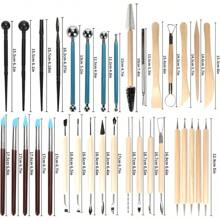 Ceramic-Ton-Sculpture-Tools-Set, 8–61 Pieces/Set, Ceramic-Wax-Ton-Sculpture-Tools For Artistic Crafts, Ceramic-Sculpture-Modeling-Tools-Set - 13pcs - View 4