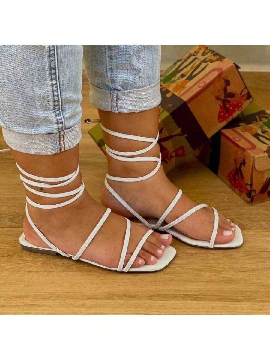 ZZ Women's Flat Sandal - 白色 - 查看 1