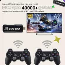 Consola Retro de Videojuegos Retro X2 PRO, Mando inalámbrico, 64 GB, mas de 30000 Juegos, 3D, HD, TV, PS1 emuladores para más de 40/GBA, Regalo para niños y Adultos (X2PRO) - Negro - Ver 3