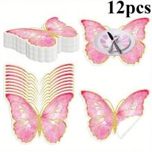 4/12 piezas de manteles desechables de papel con tema de mariposa, decoración de primavera para cocina, restaurante y uso en fiestas, perfectos para picnics, comidas diarias y entusiastas de la decoración del hogar, regalo ideal para amantes del ajuste de la mesa