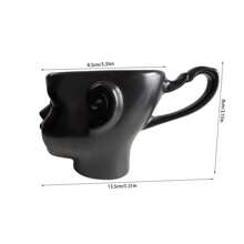 1 Pieza Taza de cerámica con forma de cara, taza de café de cerámica exquisita con asa mate, también se puede usar para plantar macetas, decoración, perfecta para el hogar, la oficina, regalos de cumpleaños/conmemoración