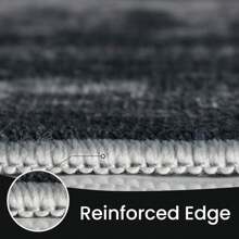 Sour Lemon 8x10 Area Rugs For Living Room, Large Machine Washable Area Rug, Non Slip Vintage Retro Rugs For Bedroom, Soft Boho Abstract Rug Foldable Carpet Rugs For Living Room Home Office Decor - Grey Black - 查看 3