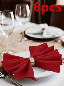 6/12/280pcs Minimalist Solid Color Cloth Napkins, Washable And Reusable For Restaurant, Party, Banquet, Dining Table