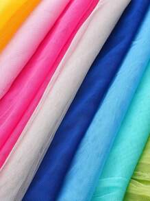 1 件柔软六角形网眼薄纱面料、婚礼派对装饰用品和 DIY 服装材料 - 彩色 - 查看 9
