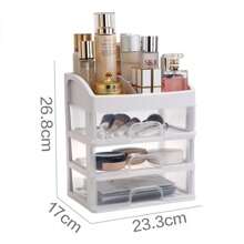 NetHong Desktop 4 Tier Makeup Case Holder Drawers Cosmetic Organizer Jewelry Storage Box - White - View 12