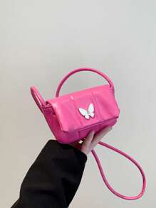 1pc Mini Crossbody Bag, Small Square Bag, Leather Butterfly And Square Crossbody Bag, Lipstick Bag, Suitable For Teenagers, Outing, Travel, Daily Matching, Suitable For Shopping And Daily Use. - Multicolor - View 7