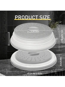 1pc Silicone Microwave Splash Cover, Food And Fruit Drain Microwave Cover, Microwave Food Cover, Microwave Plate Cover, Microwave Oven Cover, Kitchen Essentials, Dishwasher Safety, Multifunctional Silicone Folding Fresh-Keeping Cover, Oil And Splash Proof Cover, Dedicated Heating Cover, Folding Cover, Summer Essentials, Cups ﻿