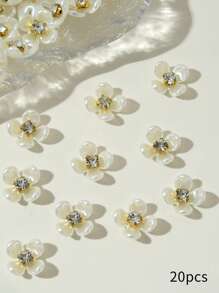 Beautizon Nailartlab 20 件花朵钻石指甲饰品 DIY 艺术 Y2K 风格 5D 美甲装饰 - 彩色 - 查看 7