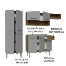 MADESA Baker's Racks - Brown and Grey - View 4