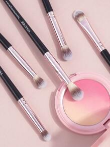 MAANGE Set de 5 piezas de brochas de maquillaje profesionales para ojos, incluye: brocha para sombras, brocha para cejas, brocha mixta, brocha delineadora y brochas suaves y portátiles, un regalo ideal para mujeres y niñas