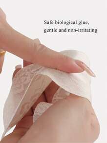 2pcs/4pcs Extra Large Horn Invisible Disposable Nipple Stickers, Anti-Sagging For Large Breasts, Seamless Breathable Anti-Convex Bra Lace Lifting Breast Stickers