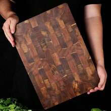 1 件像素风格木制切菜板，玫瑰木几何图案切菜板，家庭用厨房准备板 - 彩色 - 查看 9