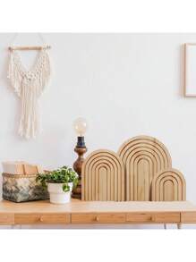 Wooden Rainbow Arch Decor Boho Home Decor Decorative Cutting Board Wood Serving Board Boho Arch Wood Board Charcuterie Boards For Kitchen Shelf Decor(Wood) Tray Plates Plate Kitchen Decor Trays Fruit Tray Tray Decor Gifts Birthday Graduation