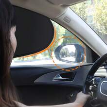 静电车窗遮阳板，使用方便快捷，安装简单，可重复使用，遮阳板 - 黑色 - 查看 6