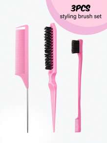 Set di 3/4/5/6/7/11 pettini per capelli per donne e uomini, set di pettini per arricciare, pettinare i bordi e la parte posteriore, pettine a nove file, flacone spray per spazzola districante, spazzola massaggiante per il cuoio capelluto, pettine a denti larghi di alta qualità, fermaglio per capelli a forma di fiore, set di spazzole per acconciature