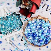 2000 颗树脂水晶水钻半珍珠，30 克平底水晶珍珠工艺材料，3 毫米 - 10 毫米半珍珠水钻适用于指甲和鞋子，粉色 - 平底珍珠 - 查看 6