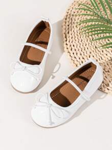 Kids Cute Bow Princess Flat Shoes - White - View 2