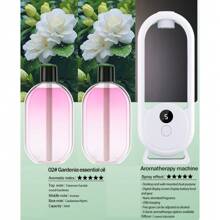 Rechargeable Aromatic Diffuser 5 Modes Essential Oil Diffuser Machine Homemade Air Freshener Diffuser For Home Car Room Fragrance Wall-Mounted Oil Aromatherapy Machine Air Purifying Automatic Diffuser Toilet Deodorization Fragrance Humidifier Colorful Night