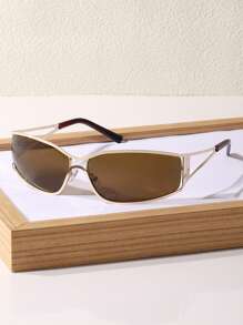 Women Geometric Exquisite All-Match Never Outdated Classic Technological Elegant Party Fashion Glasses For Daily Life Street-Photography Vacation Outfits Outdoor Casual Activities Mountaineering Skiing Accessories