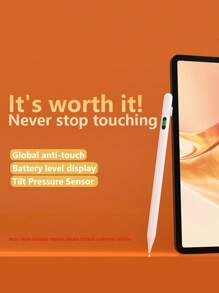 兼容 Apple Pencil 的 iPad 电容笔，1/2 型 iPad 笔，数字显示实时电量提示，防止误触，多条磁吸式设计，专为最新款 Apple 平板电脑设计，适用于 iPad Pro、Mini、6、Air（2025、2024、2023、2022、2020、2019、2018 款），兼容 Apple Pencil，iPad Pencil 电池容量 90mAh