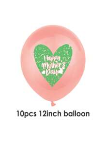 10/12PCS Best Mom Balloons Set - Floral Carnation Decor For Mother's Day & Baby Shower