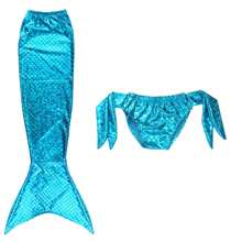 Traje de baño de disfraz de sirena para niñas, trajes de cola de sirena, ropa de disfraz que se puede nadar con pantalones cortos, se necesita usar con aletas - Multicolor - Ver 13