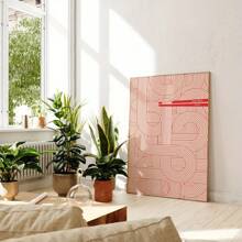 1pc, Canvas Hanging Painting, Framed Decorative Painting, Poster, Wall Art, Bauhaus Style Geometric Wall Art Print - Modern Red Abstract Canvas Poster For Home And Office Decoration Gifts Birthday Graduation