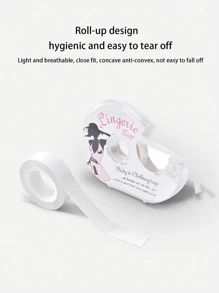 2 piezas de pegatinas antideslizantes transparentes de doble cara de PET para ropa interior, cinta invisible transparente de 5M para fijar camisas sin dejar rastro, pegatinas desechables antideslizantes para el escote