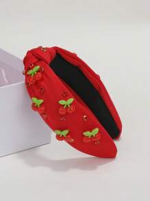 1 Pc Cherry Decorated Headband, Cute Gift For Mom,Hairband,Hair Hoop,Hair Accessories Headbands ,Head Piece