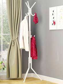 1pc Wrought Iron Garment Rack, Approx. 69 Inches Tall, Free-Standing Coat Rack, Sturdy, Fashionable, Movable, Easy Assembly, Suitable For Living Room, Entryway, Bedroom, Study, Office, Holiday Gift, Christmas Present