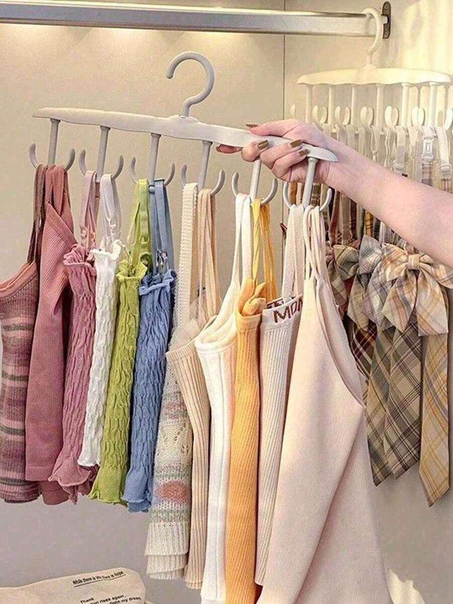 1 pieza Percha multiusos con 12 ganchos que puede girar, toallero para ropa interior, chalecos, gorras y otros artículos del hogar