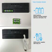 1 pieza Reloj digital, NUEVA VERSIÓN Reloj despertador LED para el dormitorio, Reloj de escritorio electrónico con pantalla de temperatura, Control de voz, 12/24 h, Reloj pequeño para decoración de dormitorio (sin batería y adaptador), Decoración de dormitorio, Vuelta al cole, Decoración escolar, Regalo escolar