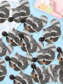 50pcs Fox Lollipop Paper Cards, DIY Decorative Cards - Multicolor - View 3