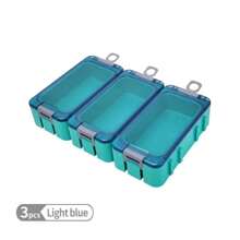 3pcs Set Glow-In-The-Dark Mini Fishing Tackle Box - ABS/PC, Stackable To Store Hooks, Baits And Accessories, Vibrant Mixed Colors, With Transparent Divider, Fishing Lures And Baits