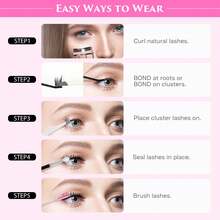 CALAILIS DIY Lash Extension Kit, Eyelash Extension Kit 280Pcs D Curl Individual Lashes With Lash Bond And Seal Lash Remover And Lash Applicator Lash Clusters Kit For Beginner (0.10-30D+40D-KIT)