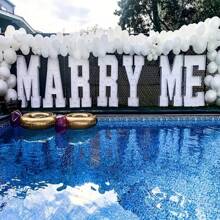 1 pieza Letrero de caja LED gigante blanco de 3 pies, letra alfabética 3D iluminada grande de 3 pies en blanco, caja de letra grande con luz para decoración de fiestas, ideal para fiestas al aire libre, cumpleaños, graduación, boda - perfecto para celebraciones festivas y eventos de aniversario - Blanco - Ver 8