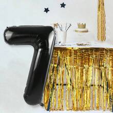 1/2 件黑色数字气球 40 英寸 1-80 数字铝膜气球适用于生日派对、周年纪念日等派对室内外装饰,营造派对氛围 - 黑色 - 查看 30