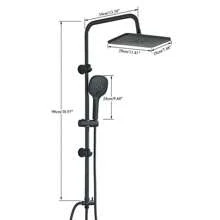 Black Shower Set Shower System Shower Mixer Rain Shower Hand Shower - Black - View 2