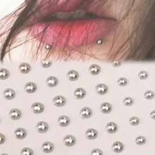 165/180 Stücke nicht-durchstochen Lippenkringe, wiederverwendbare selbstklebende Falsche Lippenkringe, Augenbrauen/Nasen-Piercing, Bauchnabel-Schmuck, Karneval/Party/Maskenball Accessoires
