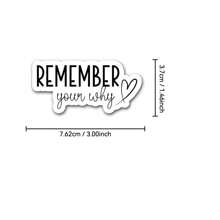 1 件记住你为什么激励贴纸 - 励志乙烯基贴花 | 适用于笔记本电脑、水瓶和日记本的振奋人心的积极引言 - 彩色 - 查看 2
