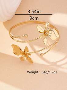 1 st. vlinderhanger stijlvolle manchet armband voor vrouwen, modieuze strandvakantie-outfit