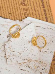 1 pièce Bague minimaliste ajustable en forme de cœur pour femmes, Petite bague en acier inoxydable texturée et mignonne, Polyvalente pour un port quotidien et un cadeau de festival