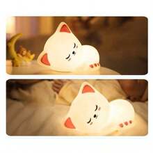 Creative Silicone Cute Design USB Rechargeable Soft Silicone Night Light, Silicone LED Light, Babd Animal Cat Silicone Light