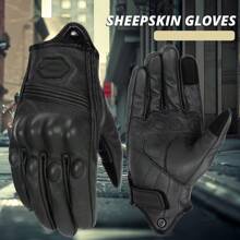 Motorcycle Gloves Leather Cycling Riding Gloves Full Finger Glove Racing Protective Gear Touch Screen Motorbike Gloves Motorcross Moto Anti-Fall Protection Cycling Accessories Rider Gifts - Multicolor - View 2