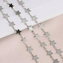 1m Stainless Steel Star/Pentagram Chain, Suitable For DIY Handmade Necklace, Bracelet, Anklet, Jewelry Making - Chain - View 8