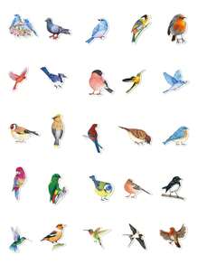 YWWBLD 50pcs Bird Stickers Handbook Notebook Laptop Mobile Phone Case Luggage Skateboard Helmet Decorative Stickers - Multicolor - View 8
