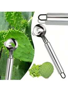 4/3/2/1 Piece Cactus Peeler Set - Stainless Steel Fruit And Vegetable Peeler, Spoon Melon Baller And Seed Remover - Easy-To-Use Kitchen Gadgets For Home And Restaurant - Silver - View 11