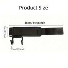 2pcs Pulling Assist Wrist Straps With Hooks - Non-Slip Rubber Weight Lifting Wrist Wraps, Fitness Squat Equipment, Strength Training Power Hook, Barbell And Dumbbell Assist Hook Without Tight Squeeze